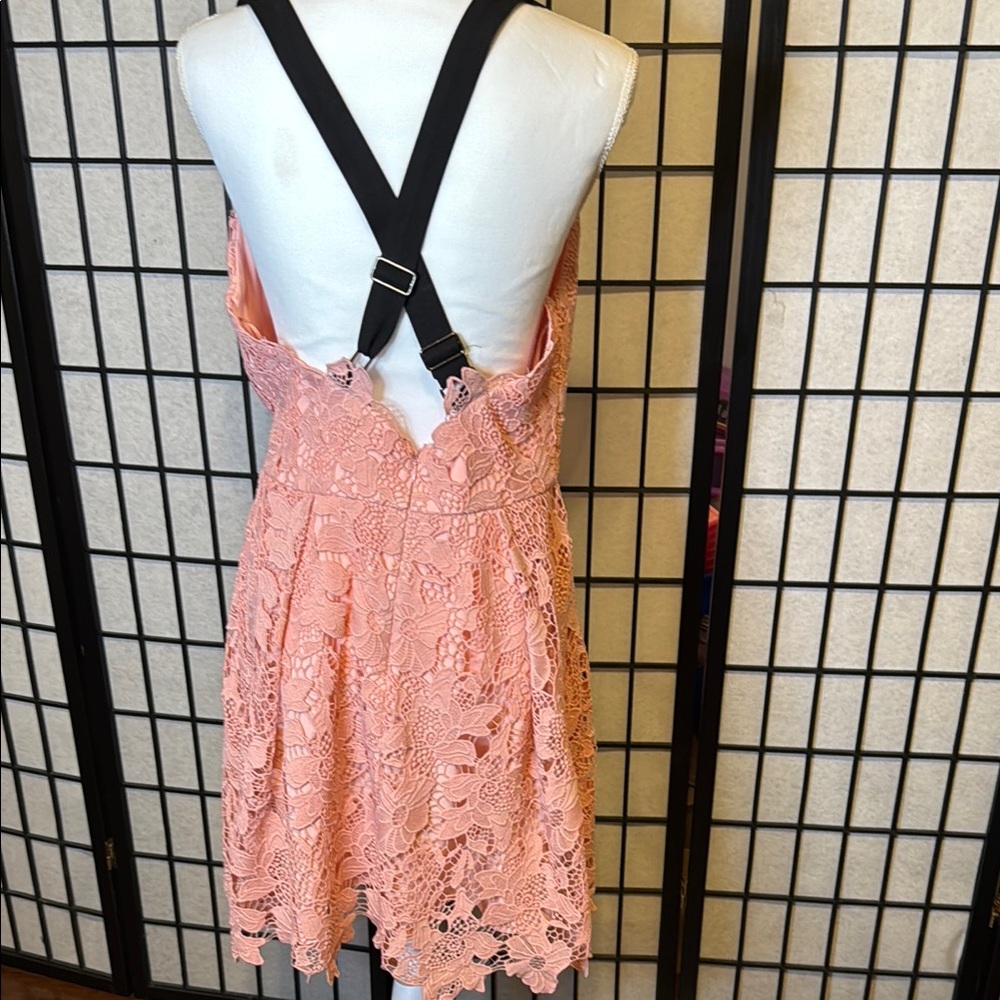 Adelyn Rae Pink Halter Fit and Flare Mini Dress - Picture 3 of 5